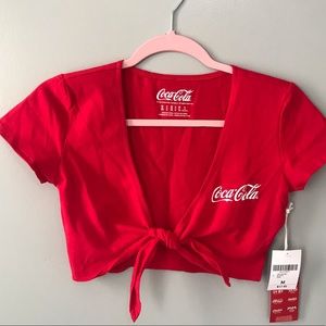 Forever 21 - red Coca-Cola tie crop top NWT